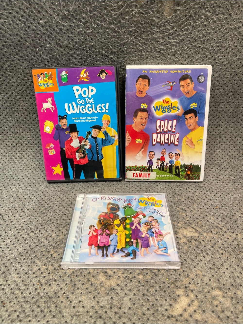 The Wiggles 2 DVDs & 1 Go To Sleep Jeff CD 2003 & 2008